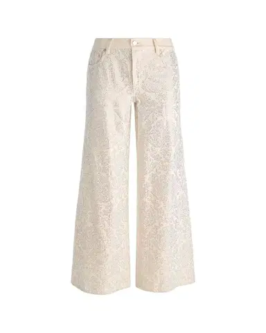 Alice + Olivia Amazing Embellished Wide-Leg Jeans | Thumbnail 1 Alice + Olivia Amazing Embellished Wide-Leg Jeans | Thumbnail 1