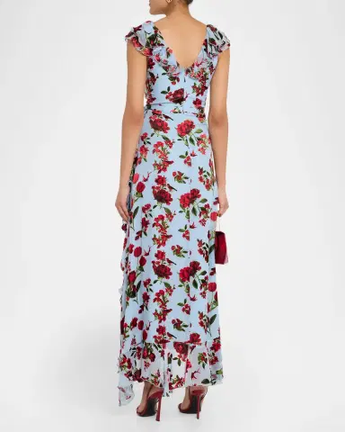 ALICE + OLIVIA Kristen Ruffle Wrap Maxi Dress | Thumbnail 2 ALICE + OLIVIA Kristen Ruffle Wrap Maxi Dress | Thumbnail 2