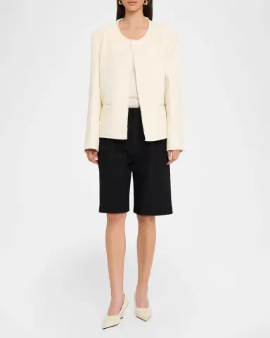 Toteme Open-Front Bouclé Blazer Jacket | Thumbnail 2 Toteme Open-Front Bouclé Blazer Jacket | Thumbnail 2