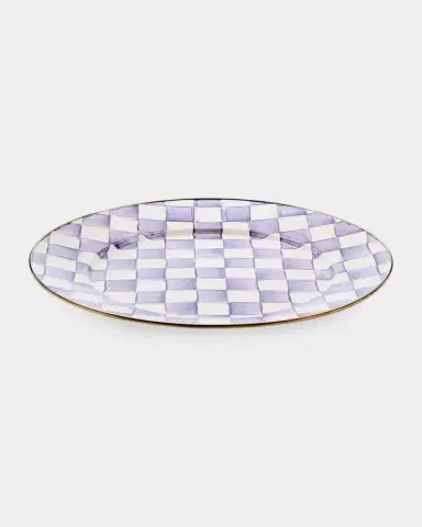 MacKenzie-Childs Violet Check Serving Platter | Thumbnail 2 MacKenzie-Childs Violet Check Serving Platter | Thumbnail 2