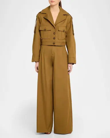 Zimmermann Luna Drill Cropped Cargo Jacket | Thumbnail 2 Zimmermann Luna Drill Cropped Cargo Jacket | Thumbnail 2