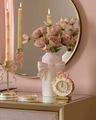 MacKenzie-Childs Rosy Bow 10" Vase | Thumbnail 2 MacKenzie-Childs Rosy Bow 10" Vase | Thumbnail 2