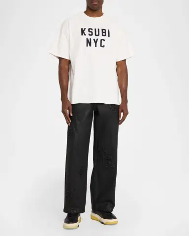 Ksubi Men's Maxx Black Denim Straight-Leg Jeans | Thumbnail 2 Ksubi Men's Maxx Black Denim Straight-Leg Jeans | Thumbnail 2