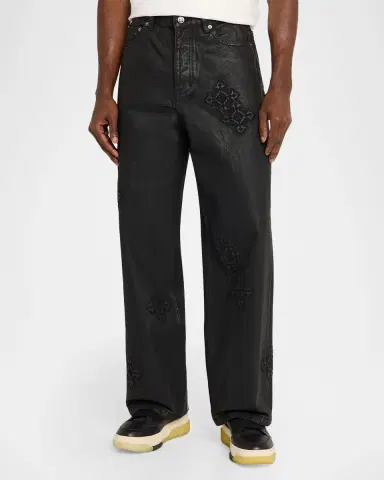Ksubi Men's Maxx Black Denim Straight-Leg Jeans | Thumbnail 4 Ksubi Men's Maxx Black Denim Straight-Leg Jeans | Thumbnail 4