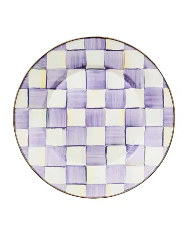 MacKenzie-Childs Violet Check Dinner Plate | Thumbnail 1 MacKenzie-Childs Violet Check Dinner Plate | Thumbnail 1