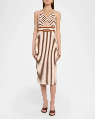 Ramy Brook Stevie Textured Stripe Midi Dress | Thumbnail 2 Ramy Brook Stevie Textured Stripe Midi Dress | Thumbnail 2