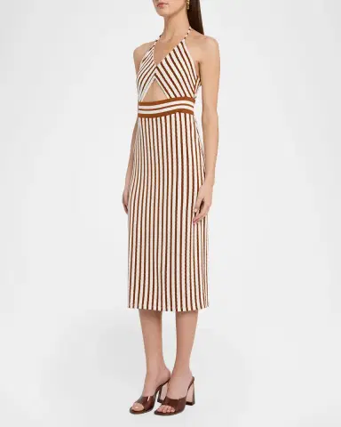 Ramy Brook Stevie Textured Stripe Midi Dress | Thumbnail 4 Ramy Brook Stevie Textured Stripe Midi Dress | Thumbnail 4