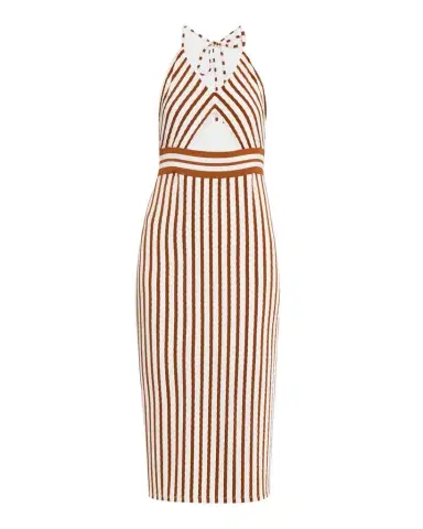Ramy Brook Stevie Textured Stripe Midi Dress | Thumbnail 1 Ramy Brook Stevie Textured Stripe Midi Dress | Thumbnail 1