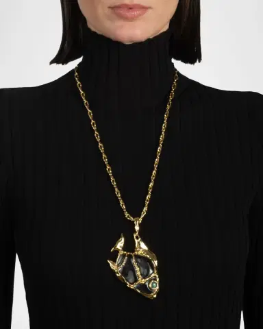 Alexis Bittar Liquid Lucite Angelfish Pendant Necklace | Thumbnail 2 Alexis Bittar Liquid Lucite Angelfish Pendant Necklace | Thumbnail 2