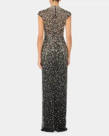 Jenny Packham Treasure Embellished Cap-Sleeve Column Gown | Thumbnail 2 Jenny Packham Treasure Embellished Cap-Sleeve Column Gown | Thumbnail 2
