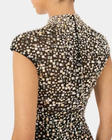 Jenny Packham Treasure Embellished Cap-Sleeve Column Gown | Thumbnail 3 Jenny Packham Treasure Embellished Cap-Sleeve Column Gown | Thumbnail 3