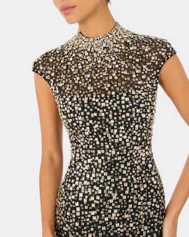 Jenny Packham Treasure Embellished Cap-Sleeve Column Gown | Thumbnail 4 Jenny Packham Treasure Embellished Cap-Sleeve Column Gown | Thumbnail 4