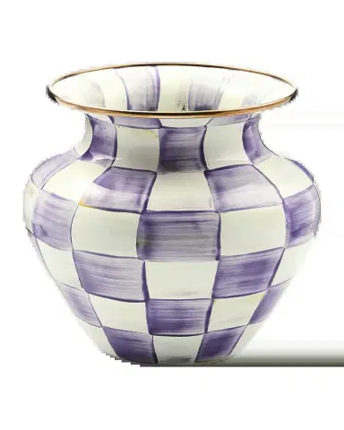 MacKenzie-Childs Violet Check Large Vase | Thumbnail 2 MacKenzie-Childs Violet Check Large Vase | Thumbnail 2