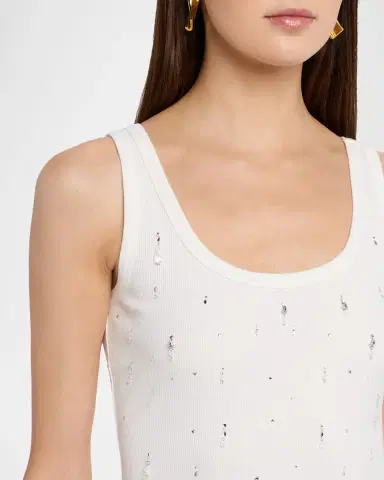 Generation Love Evita Embellished Rib-Knit Jersey Tank Top | Thumbnail 5 Generation Love Evita Embellished Rib-Knit Jersey Tank Top | Thumbnail 5