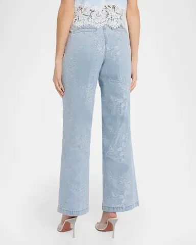 Generation Love Milagro Floral Jacquard Jeans | Thumbnail 3 Generation Love Milagro Floral Jacquard Jeans | Thumbnail 3
