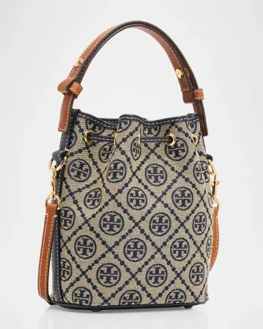 Tory Burch T Monogram Mini Jacquard Bucket Bag | Thumbnail 3 Tory Burch T Monogram Mini Jacquard Bucket Bag | Thumbnail 3