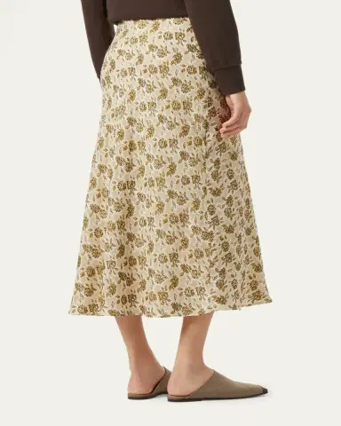 Loro Piana Simona Floral Silk Fil Coupé Midi Skirt | Thumbnail 3 Loro Piana Simona Floral Silk Fil Coupé Midi Skirt | Thumbnail 3