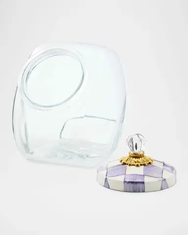 MacKenzie-Childs Sweets Jar with Violet Check Lid | Thumbnail 2 MacKenzie-Childs Sweets Jar with Violet Check Lid | Thumbnail 2