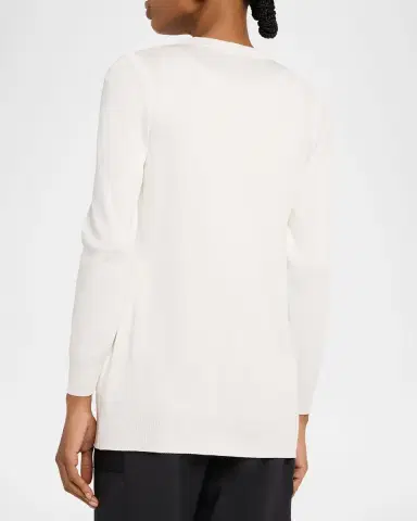 Misook Heritage Bead-Trim Flat Knit Cardigan | Thumbnail 3 Misook Heritage Bead-Trim Flat Knit Cardigan | Thumbnail 3