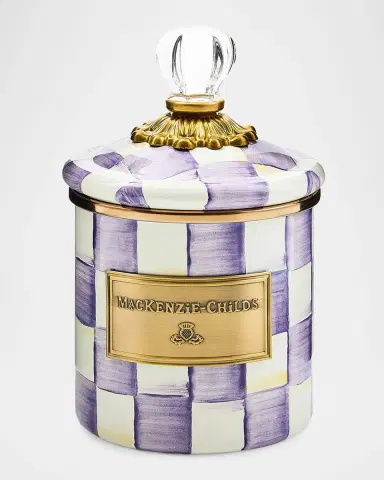 MacKenzie-Childs Violet Check Demi Canister | Thumbnail 3 MacKenzie-Childs Violet Check Demi Canister | Thumbnail 3