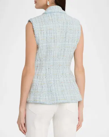 Generation Love Rialto Tweed Sleeveless Blazer | Thumbnail 3 Generation Love Rialto Tweed Sleeveless Blazer | Thumbnail 3