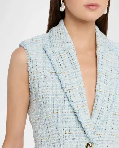 Generation Love Rialto Tweed Sleeveless Blazer | Thumbnail 5 Generation Love Rialto Tweed Sleeveless Blazer | Thumbnail 5