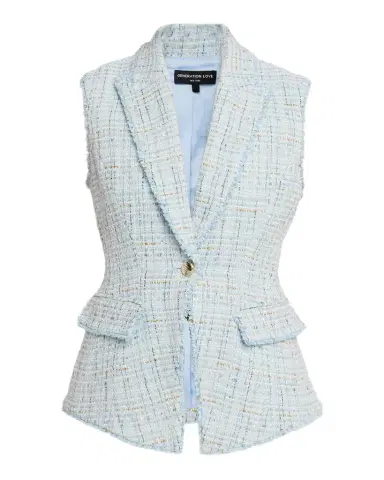 Generation Love Rialto Tweed Sleeveless Blazer | Thumbnail 1 Generation Love Rialto Tweed Sleeveless Blazer | Thumbnail 1