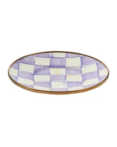 MacKenzie-Childs Violet Check Saucer | Thumbnail 1 MacKenzie-Childs Violet Check Saucer | Thumbnail 1