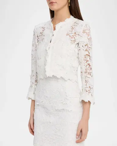 Generation Love Myra 3D Butterfly Lace Guipure Cropped Jacket | Thumbnail 4 Generation Love Myra 3D Butterfly Lace Guipure Cropped Jacket | Thumbnail 4