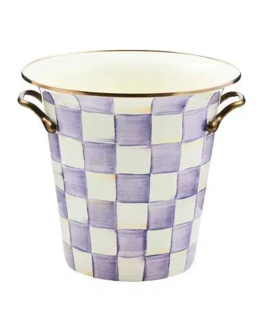 MacKenzie-Childs Violet Check Wine Cooler | Thumbnail 1 MacKenzie-Childs Violet Check Wine Cooler | Thumbnail 1