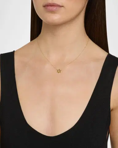 Jennifer Meyer 18K Yellow Gold Star of David Pendant Necklace | Thumbnail 2 Jennifer Meyer 18K Yellow Gold Star of David Pendant Necklace | Thumbnail 2