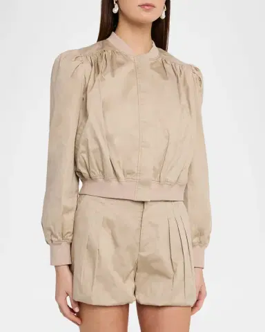 Generation Love Sariah Cotton Sateen Bomber Jacket | Thumbnail 4 Generation Love Sariah Cotton Sateen Bomber Jacket | Thumbnail 4