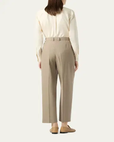Loro Piana Rodger Pleated Wide-Leg Ankle Trousers | Thumbnail 3 Loro Piana Rodger Pleated Wide-Leg Ankle Trousers | Thumbnail 3