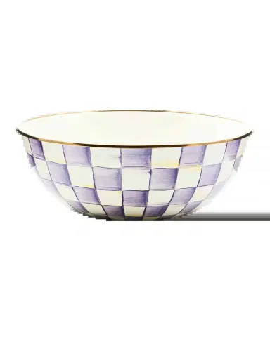 MacKenzie-Childs Violet Check Extra-Large Everyday Bowl | Thumbnail 2 MacKenzie-Childs Violet Check Extra-Large Everyday Bowl | Thumbnail 2