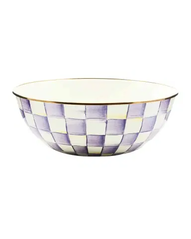 MacKenzie-Childs Violet Check Extra-Large Everyday Bowl | Thumbnail 1 MacKenzie-Childs Violet Check Extra-Large Everyday Bowl | Thumbnail 1