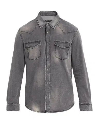 Monfrère Men's Eastwood Denim Snap-Button Western Shirt | Thumbnail 1 Monfrère Men's Eastwood Denim Snap-Button Western Shirt | Thumbnail 1