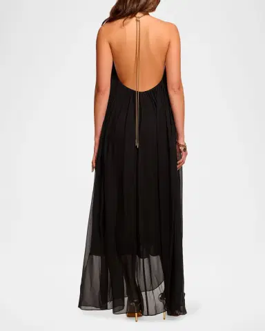 Ramy Brook Rainn Backless Silk Chiffon Trapeze Gown | Thumbnail 2 Ramy Brook Rainn Backless Silk Chiffon Trapeze Gown | Thumbnail 2