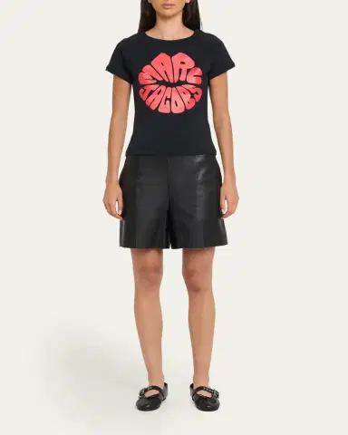 Marc Jacobs Marc Kiss Logo Shrunken T-Shirt | Thumbnail 2 Marc Jacobs Marc Kiss Logo Shrunken T-Shirt | Thumbnail 2