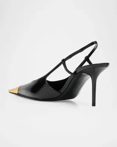 Saint Laurent 75mm Jeanne Leather Slingback Pumps | Thumbnail 3 Saint Laurent 75mm Jeanne Leather Slingback Pumps | Thumbnail 3