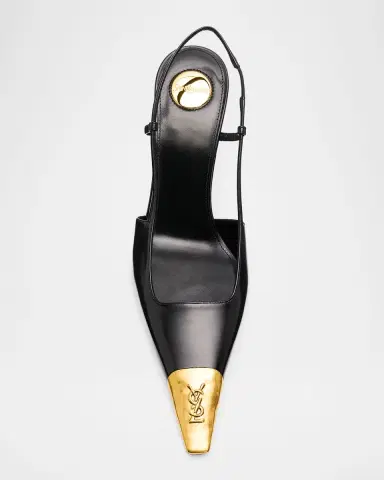Saint Laurent 75mm Jeanne Leather Slingback Pumps | Thumbnail 5 Saint Laurent 75mm Jeanne Leather Slingback Pumps | Thumbnail 5