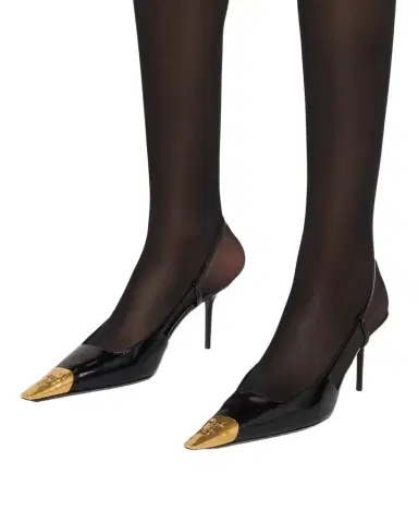 Saint Laurent 75mm Jeanne Leather Slingback Pumps | Thumbnail 1 Saint Laurent 75mm Jeanne Leather Slingback Pumps | Thumbnail 1