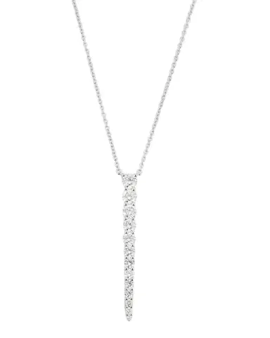 Mémoire 18KWG Vertical Diamond Bar Pendant | Thumbnail 1 Mémoire 18KWG Vertical Diamond Bar Pendant | Thumbnail 1