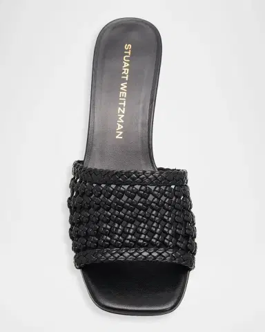 Stuart Weitzman Marina 50mm Leather Angled-Heel Slide Sandals | Thumbnail 3 Stuart Weitzman Marina 50mm Leather Angled-Heel Slide Sandals | Thumbnail 3