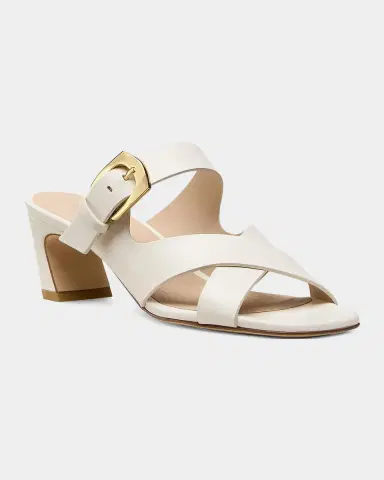 Stuart Weitzman 50mm Sai Leather Slide Sandals | Thumbnail 3 Stuart Weitzman 50mm Sai Leather Slide Sandals | Thumbnail 3