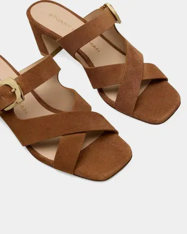 Stuart Weitzman 50mm Sai Suede Slide Sandals | Thumbnail 2 Stuart Weitzman 50mm Sai Suede Slide Sandals | Thumbnail 2