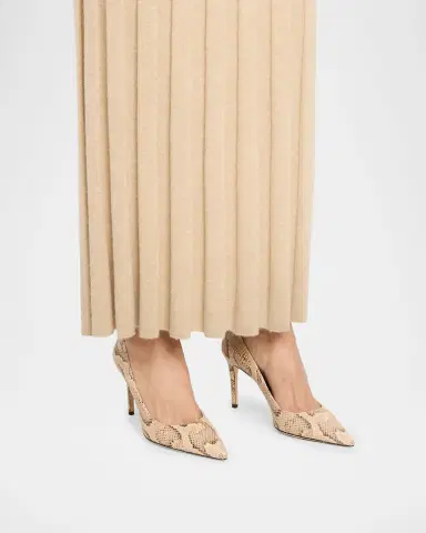 Stuart Weitzman 85mm Stuart Power Snake-Embossed Leather Pumps | Thumbnail 2 Stuart Weitzman 85mm Stuart Power Snake-Embossed Leather Pumps | Thumbnail 2