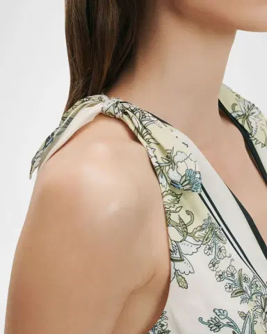 Veronica Beard Kaliza Printed Satin Midi Dress | Thumbnail 4 Veronica Beard Kaliza Printed Satin Midi Dress | Thumbnail 4