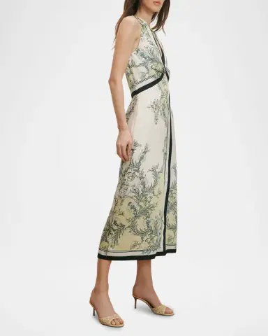 Veronica Beard Kaliza Printed Satin Midi Dress | Thumbnail 5 Veronica Beard Kaliza Printed Satin Midi Dress | Thumbnail 5