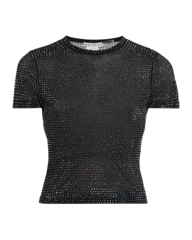 Alice + Olivia Tess Crystal-Embellished T-Shirt | Thumbnail 1 Alice + Olivia Tess Crystal-Embellished T-Shirt | Thumbnail 1