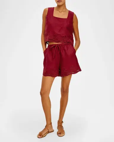 Rails Jenner Embroidered Linen Shorts | Thumbnail 2 Rails Jenner Embroidered Linen Shorts | Thumbnail 2